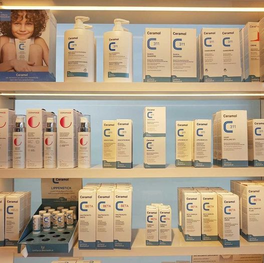 Produkte von Ceramol zur Behandlung von Hautproblemen in der Fischl Apotheke in Klagenfurt am Wörthersee